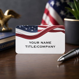Tarjeta De Visita Nombre de la empresa de la bandera ondulada americ