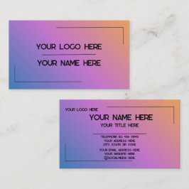 Tarjeta De Visita Nombre de logotipo personalizado minimalista moder