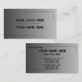 Tarjeta De Visita Nombre de logotipo personalizado minimalista moder
