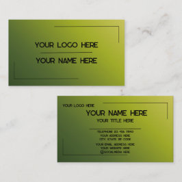 Tarjeta De Visita Nombre de logotipo personalizado minimalista moder