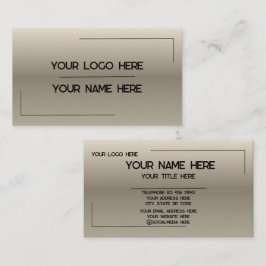 Tarjeta De Visita Nombre de logotipo personalizado minimalista moder
