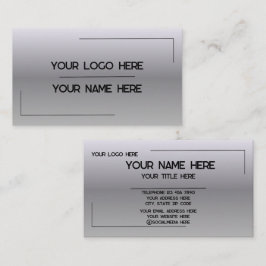Tarjeta De Visita Nombre de logotipo personalizado minimalista moder