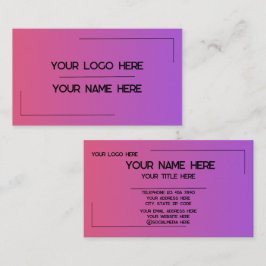 Tarjeta De Visita Nombre de logotipo personalizado minimalista moder