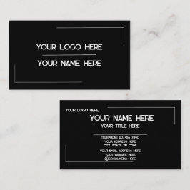 Tarjeta De Visita Nombre de logotipo personalizado minimalista moder
