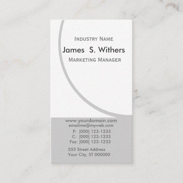 Tarjeta De Visita Nombre de movimiento circular de diseño empresaria (Anverso)