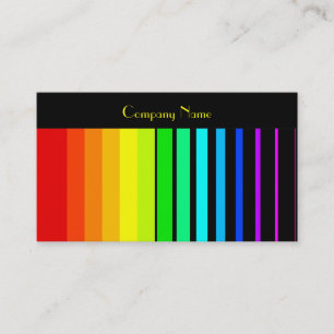 Tarjeta De Visita Nombre de Rainbow Vector Stripes, Company