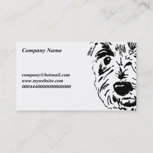 Tarjeta De Visita Nombre de Terrier Face, Company,