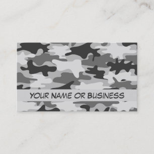 Tarjeta De Visita Nombre del camuflaje de Camo de los grises