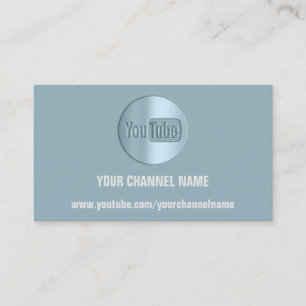 TARJETA DE VISITA NOMBRE DEL CANAL USTED LOGO LOGO QR CÓDIGO AZUL A