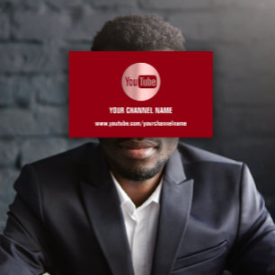 TARJETA DE VISITA NOMBRE DEL CANAL USTED LOGO LOGO QR CÓDIGO ROSA B