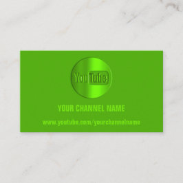 TARJETA DE VISITA NOMBRE DEL CANAL USTED TUBER LOGO QR CÓDIGO VERDE 