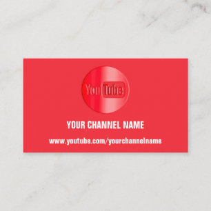 TARJETA DE VISITA NOMBRE DEL CANAL YOUTUBER LOGO QR CÓDIGO BLANCO RO