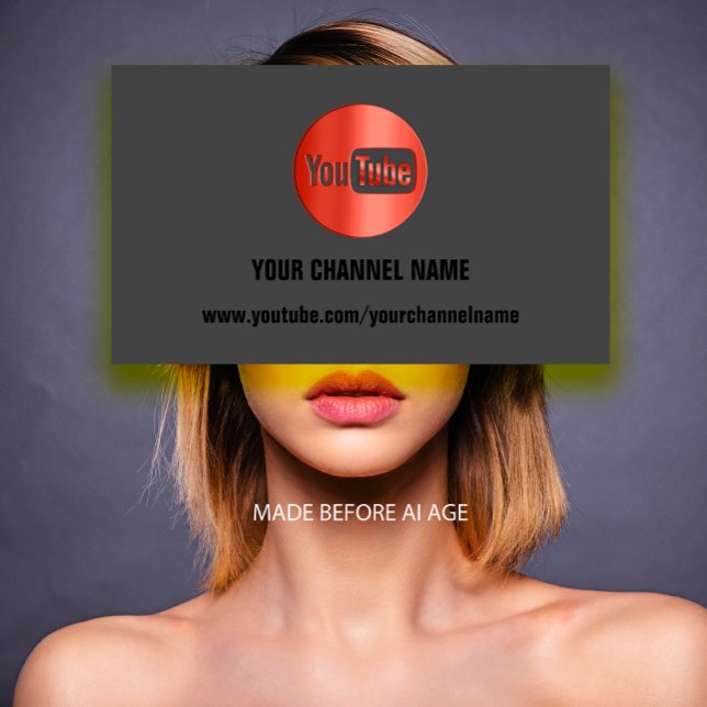 TARJETA DE VISITA NOMBRE DEL CANAL YOUTUBER LOGO QR CÓDIGO ROJO (CHANNEL NAME YOUTUBER LOGO QR CODE RED BUSINESS CARD)