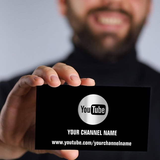 TARJETA DE VISITA NOMBRE DEL CANAL YOUTUBER LOGO QR SOLVER GRIS NEGR (Subido por el creador)