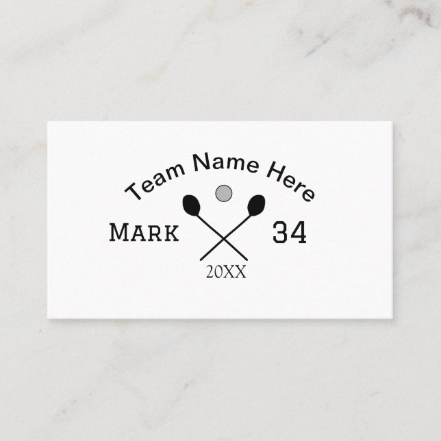 Tarjeta De Visita Nombre del equipo aquí añadir número de nombre bol (Anverso)