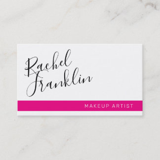 Tarjeta De Visita Nombre del guión EDITABLE moda moderna rosa calien