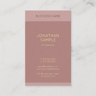 Tarjeta De Visita Nombre del texto dorado Elegante profesional moder