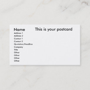 Tarjeta De Visita Nombre, dirección 1, dirección 2, contacto 1,