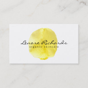 Tarjeta De Visita Nombre elegante con el pétalo amarillo II de la