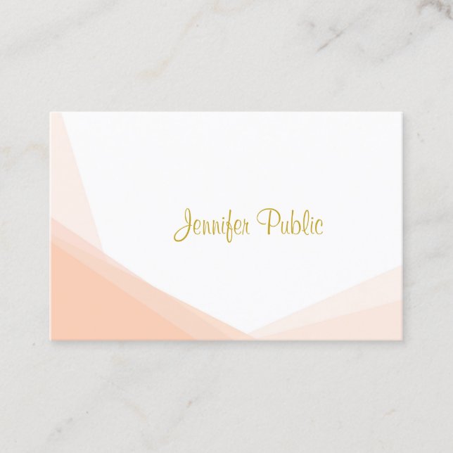 Tarjeta De Visita Nombre elegante profesional de la escritura de la (Anverso)