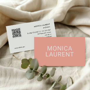 Tarjeta De Visita Nombre en negrita CÓDIGO QR LOGO ICONOS SOCIALES P