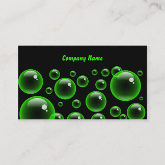 Tarjeta De Visita Nombre Green Bubbles, Company