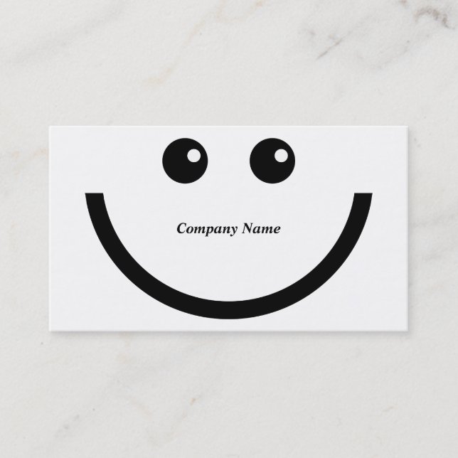 Tarjeta De Visita Nombre Happy Face, Company (Anverso)