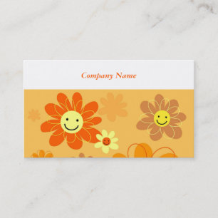 Tarjeta De Visita Nombre Happy Flowers, Company