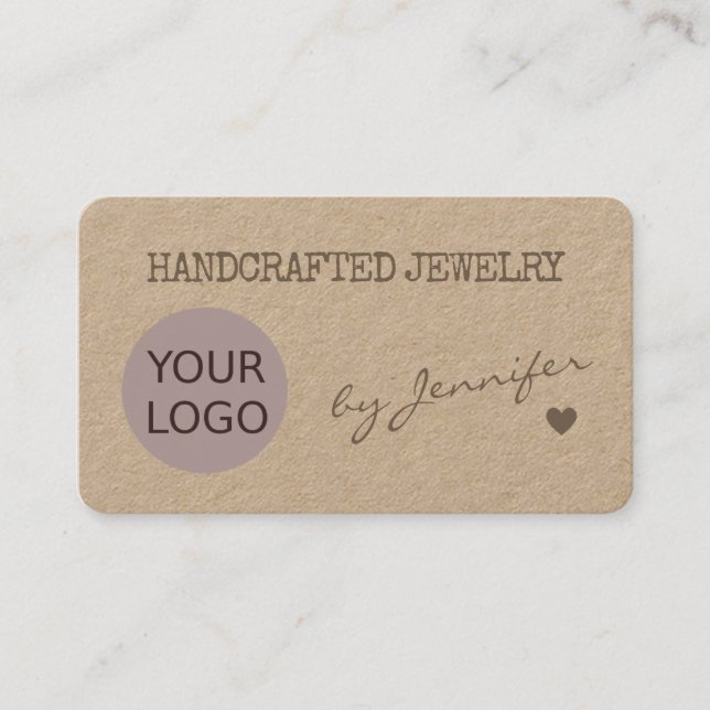 Tarjeta De Visita Nombre manual de papel natural ruso hecho a mano (Anverso)