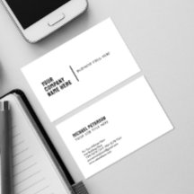 Nombre minimalista de la empresa en blanco