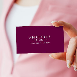 Tarjeta De Visita Nombre minimalista | Tipo de letra Sans Serif | Ro