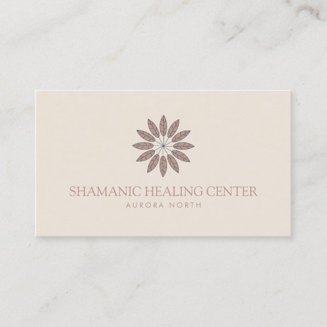 Tarjeta De Visita Nombre personalizado de curación del Boho Shamanic (Anverso)