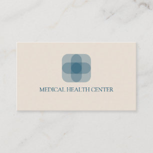Tarjeta De Visita Nombre personalizado del logotipo médico cruzado