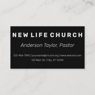 Tarjeta De Visita Nombre personalizado Iglesia religiosa