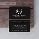 Tarjeta De Visita Nombre Personalizado Monogramado De Deer Blanco Y<br><div class="desc">Mejore su presencia profesional con nuestras tarjetas de personalizado monogramadas, diseñadas específicamente para profesionales de la tecnología. Combinando estilos lindos, sencillos, elegantes y modernos, estas tarjetas de moda le hacen el regalo personalizado perfecto. Para desarrolladores de software, desarrolladores web, consultores de TI, ingenieros de red, expertos en ciberseguridad, científicos de...</div>