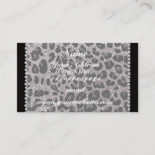 Tarjeta De Visita Nombre personalizado puntos de leopardo de purpuri