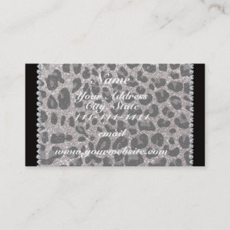 Tarjeta De Visita Nombre personalizado puntos de leopardo de purpuri