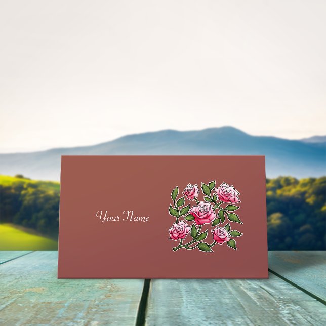 Tarjeta De Visita Nombre personalizado - Rosa de Marsala (Subido por el creador)