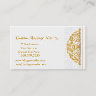 Tarjeta De Visita Nombre personalizado Terapia de masaje Mandala dor