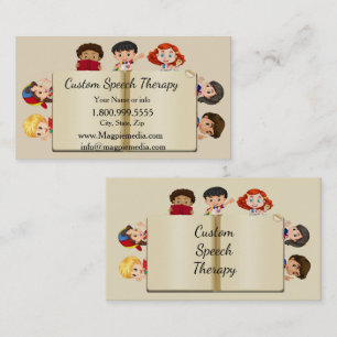 Tarjeta De Visita Nombre personalizado Terapia de voz Niños Personal