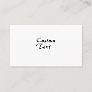 Tarjeta De Visita Nombre personalizado Texto personalizado