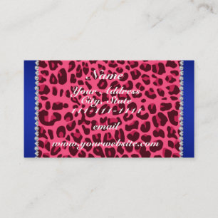 Tarjeta De Visita Nombre personalizado tira azul de impresión de leo