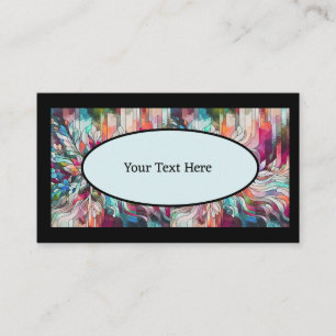 Tarjeta De Visita Nombre Personalizado Vidrio Pintado Abstracto