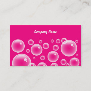 Tarjeta De Visita Nombre Pink Bubbles, Company