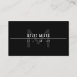 Tarjeta De Visita Nombre profesional moderno gris oscuro