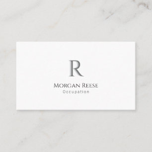 Tarjeta De Visita Nombre, Sombra Monograma, Cree Su Código QR