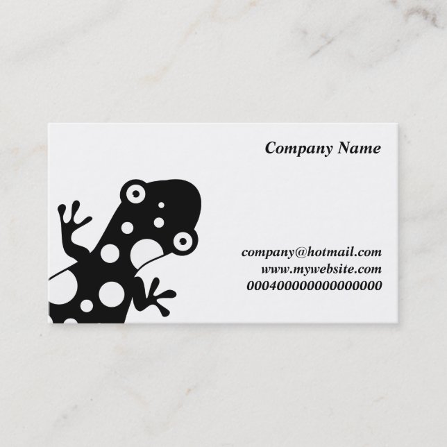Tarjeta De Visita Nombre Spotty Lizard, Company, (Anverso)