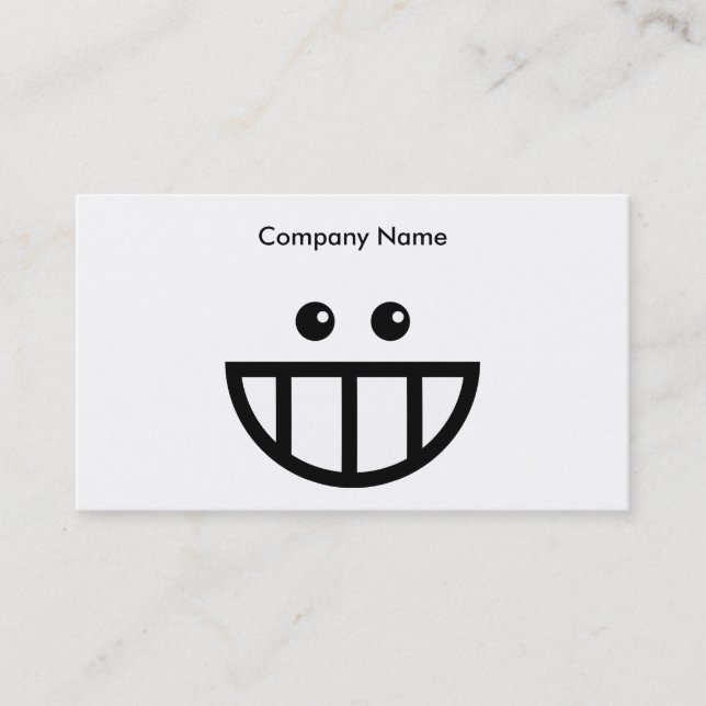 Tarjeta De Visita Nombre Toothy Face, Company (Anverso)
