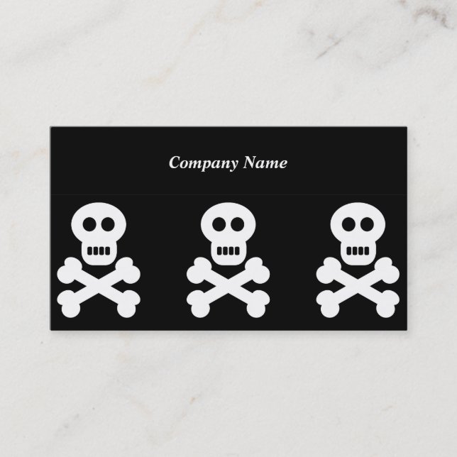 Tarjeta De Visita Nombre White Skulls, Company (Anverso)