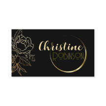 Nombre y profesión personalizados en negro y oro